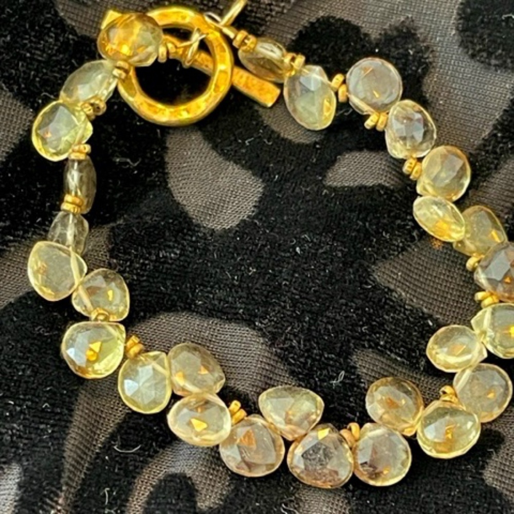 Faceted Iolite Crystal Bracelet